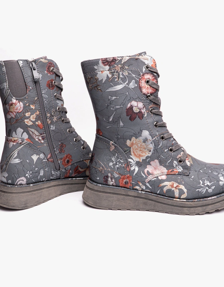 MARTINA4 PRINT FANTASY Womens Ankle Boots Grey