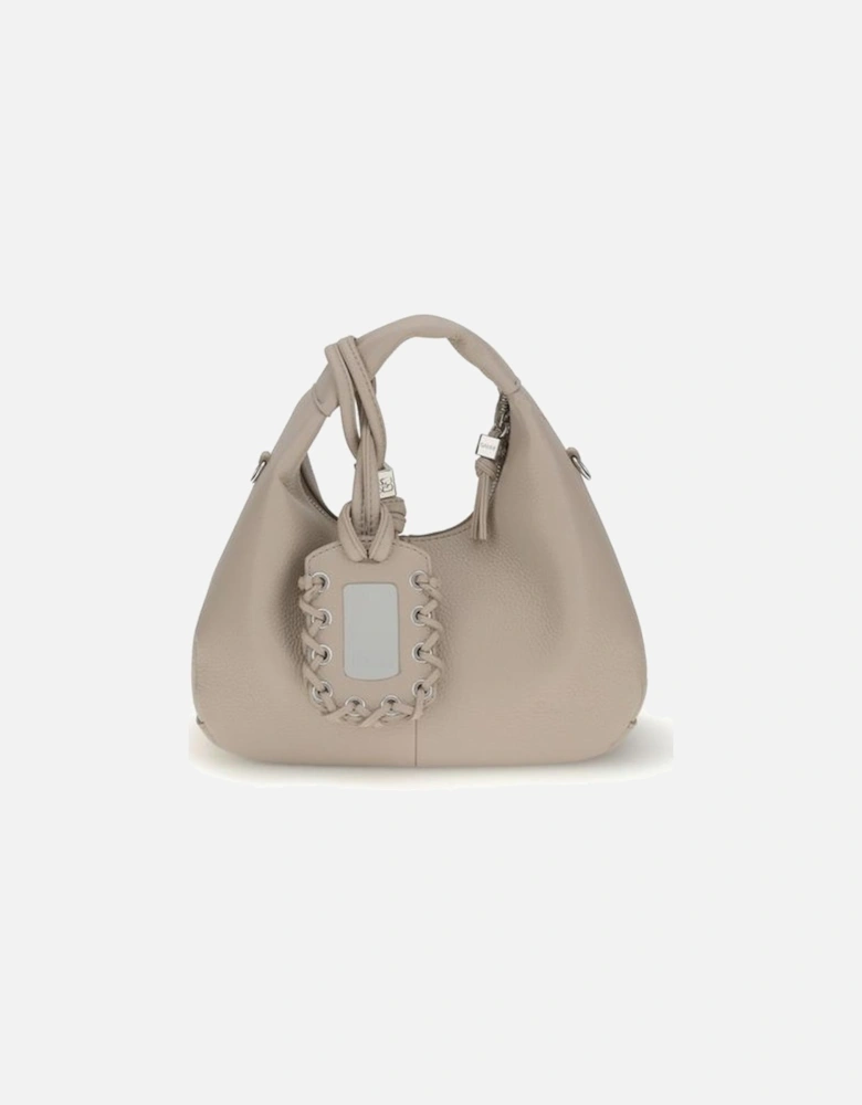 Leather Biker Jacket with Zip Detailing Women - White Handbags