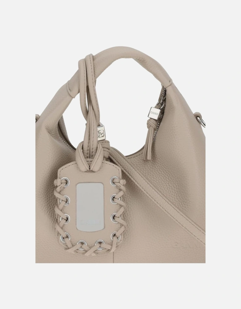 Leather Biker Jacket with Zip Detailing Women - White Handbags