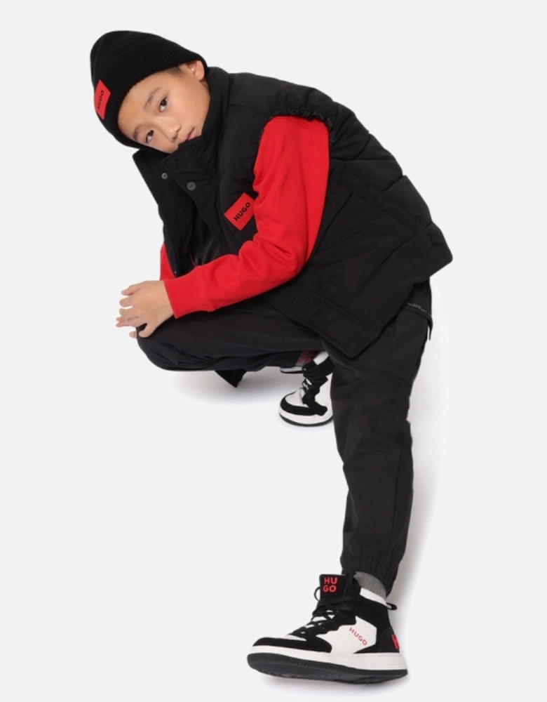 HUGO BOYS BLACK GILET G00482