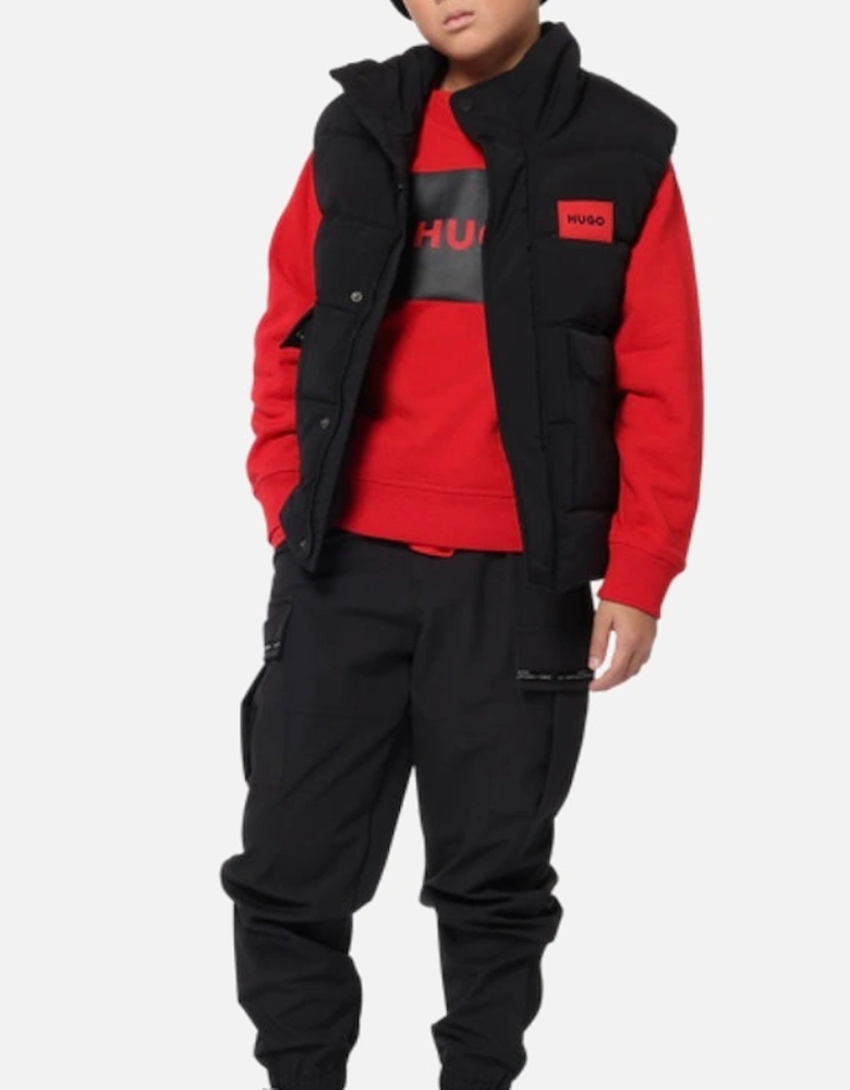 HUGO BOYS BLACK GILET G00482