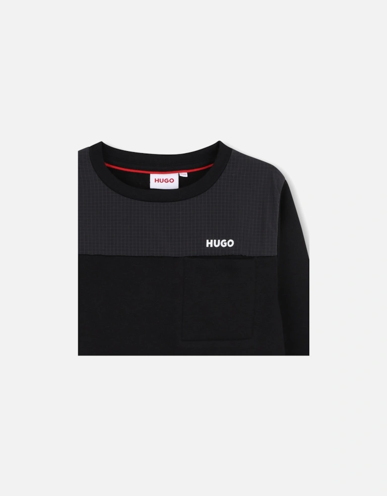 HUGO BLACK BOYS TRACKSUIT G00449/G00477