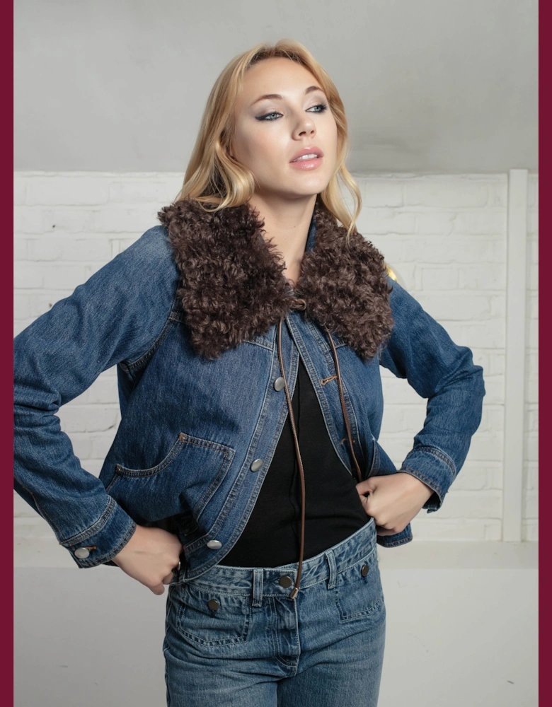 Klara Fur Collar In Chocolate