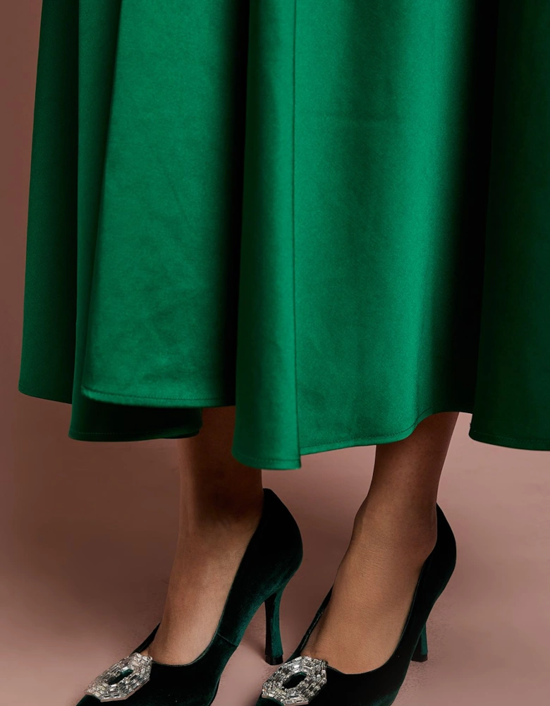 Wide Fit Livvy Velvet Brooch Detail High Heel Stiletto Court Shoes