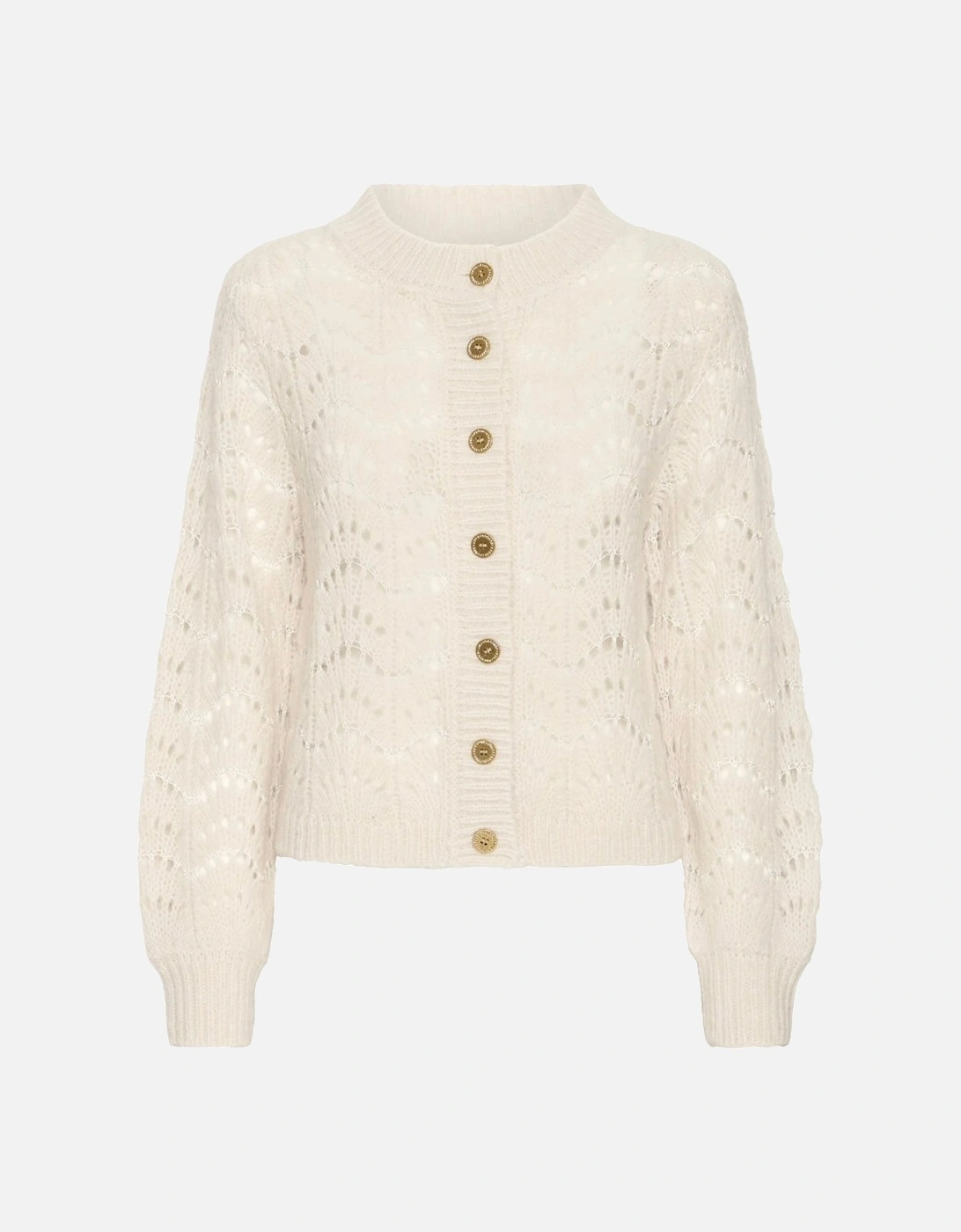 Chrissy Ivory Open Weave Cardigan