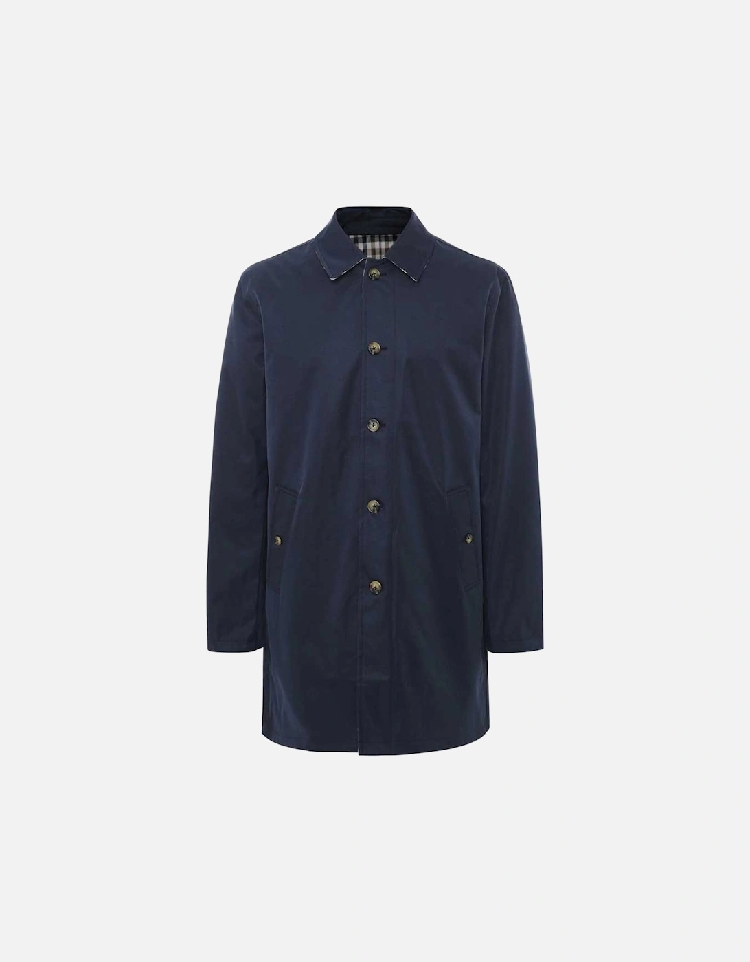 Archival Reversible Check Mid Mac Coat - Navy, 5 of 4