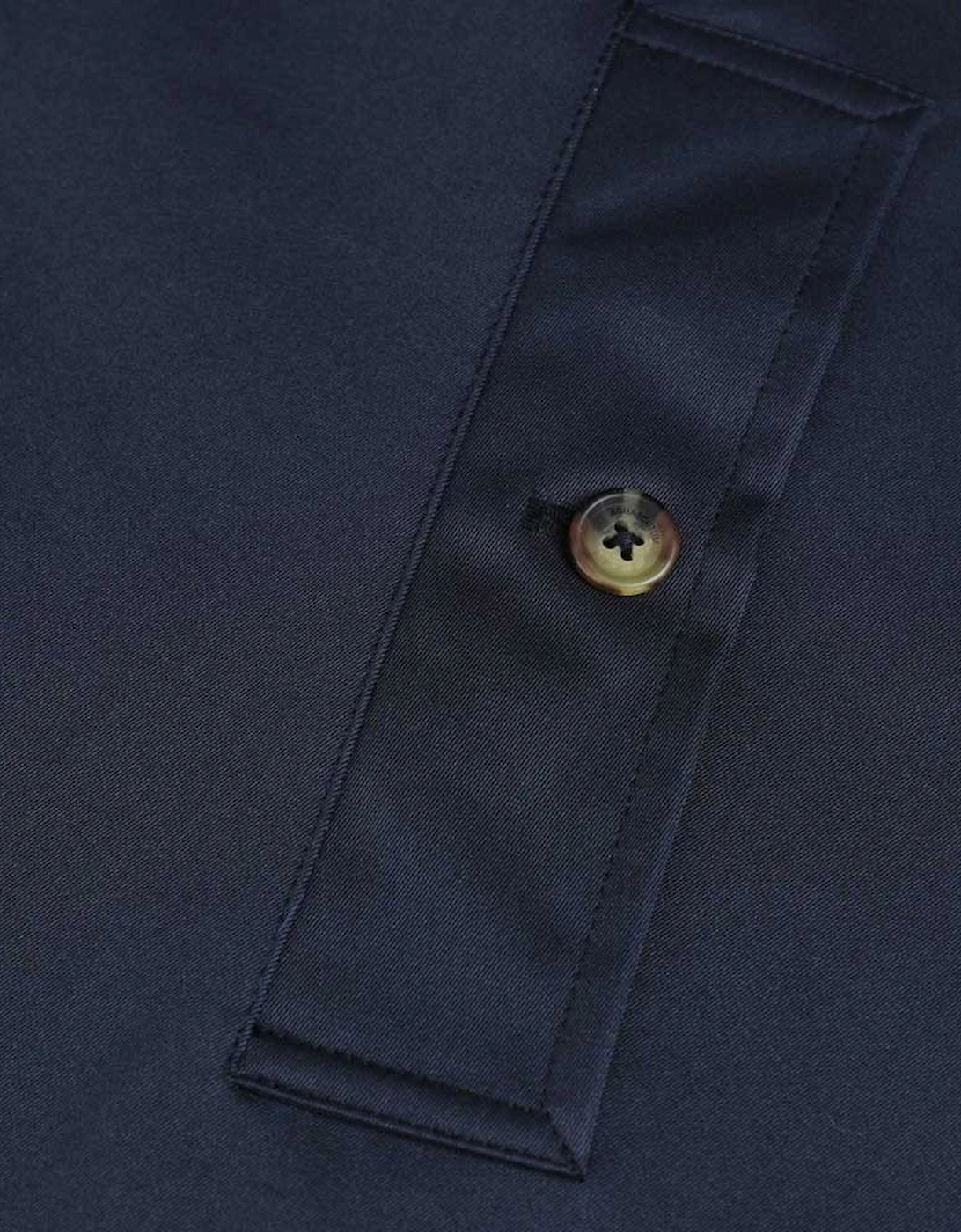 Archival Reversible Check Mid Mac Coat - Navy