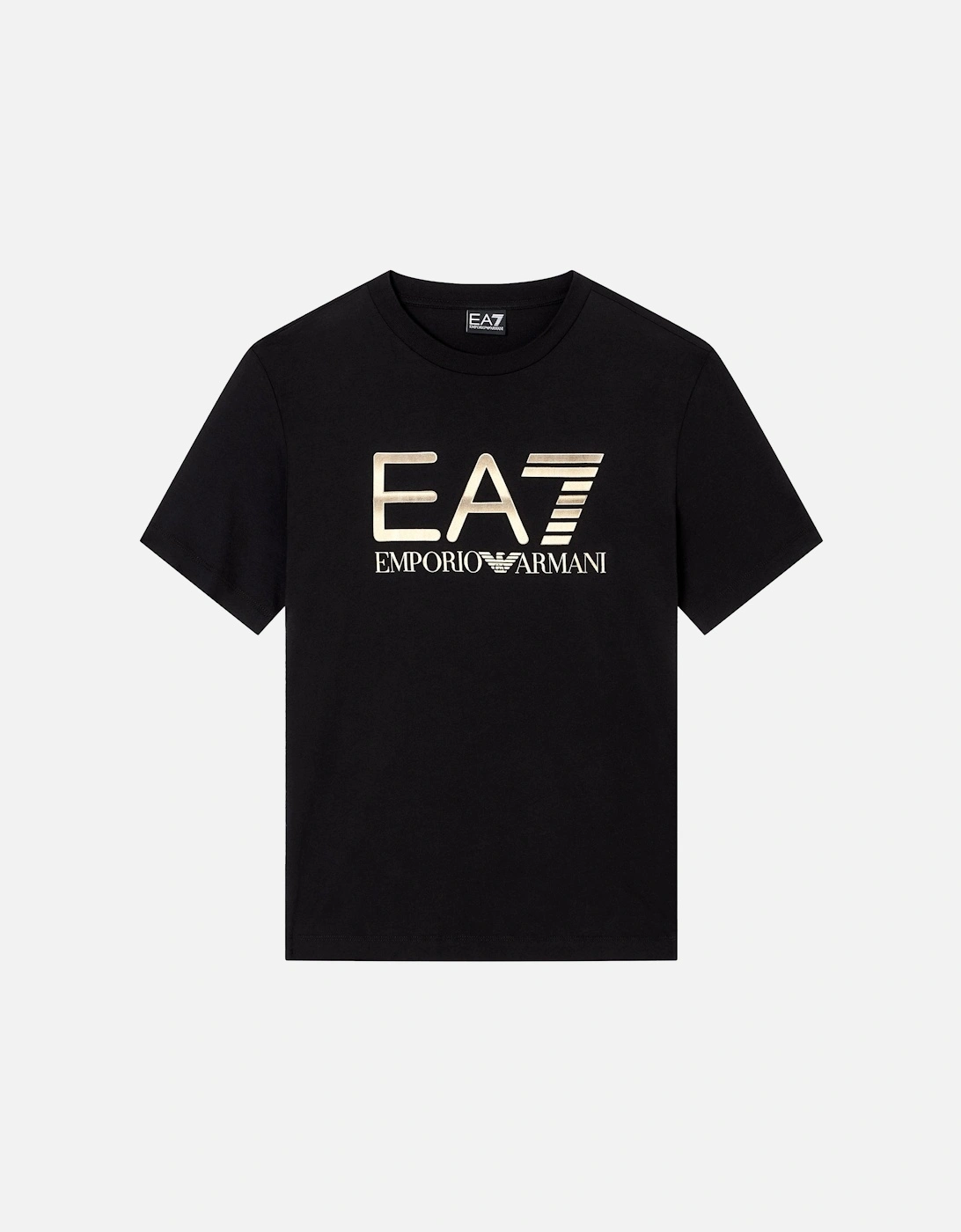 Emporio Armani Logo Series Cotton T-Shirt Black/Gold, 5 of 4
