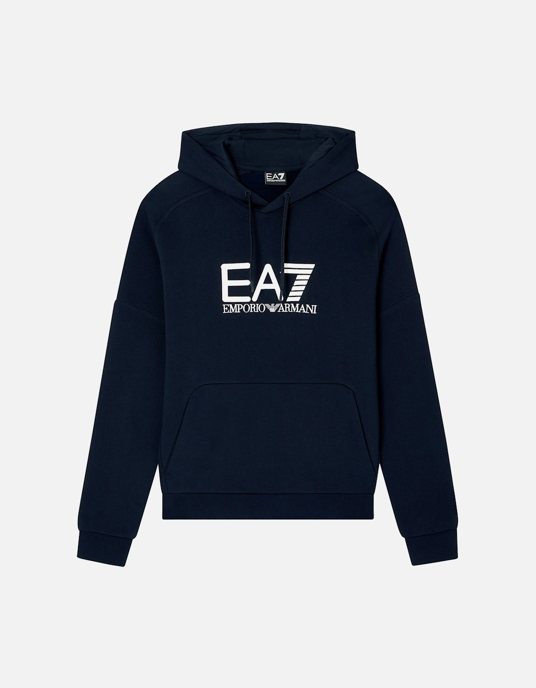 Emporio Armani Visibility Cotton Hoodie Navy/White, 5 of 4