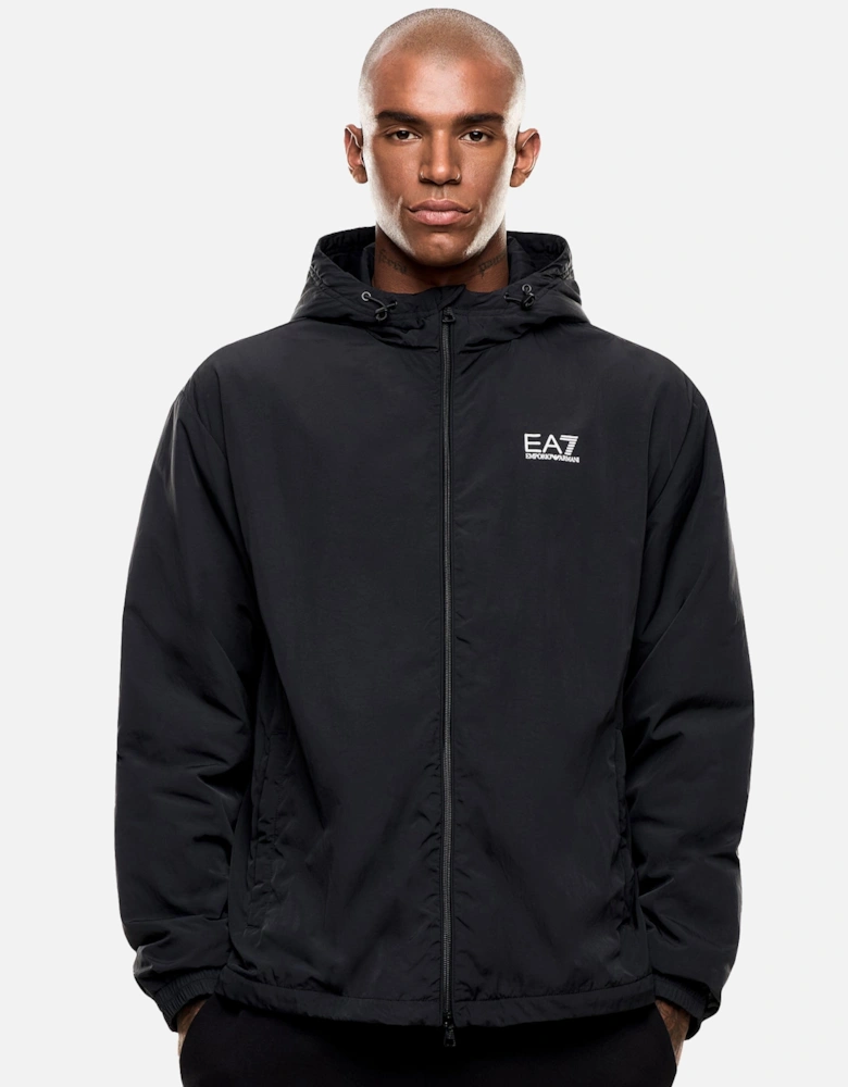 Emporio Armani Core ID Nylon Hooded Jacket Black