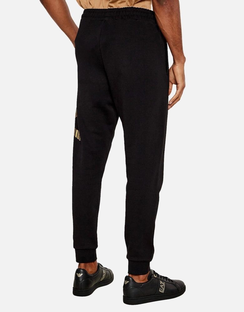 Emporio Armani Logo Series Cotton Jogger Pants Black/Gold