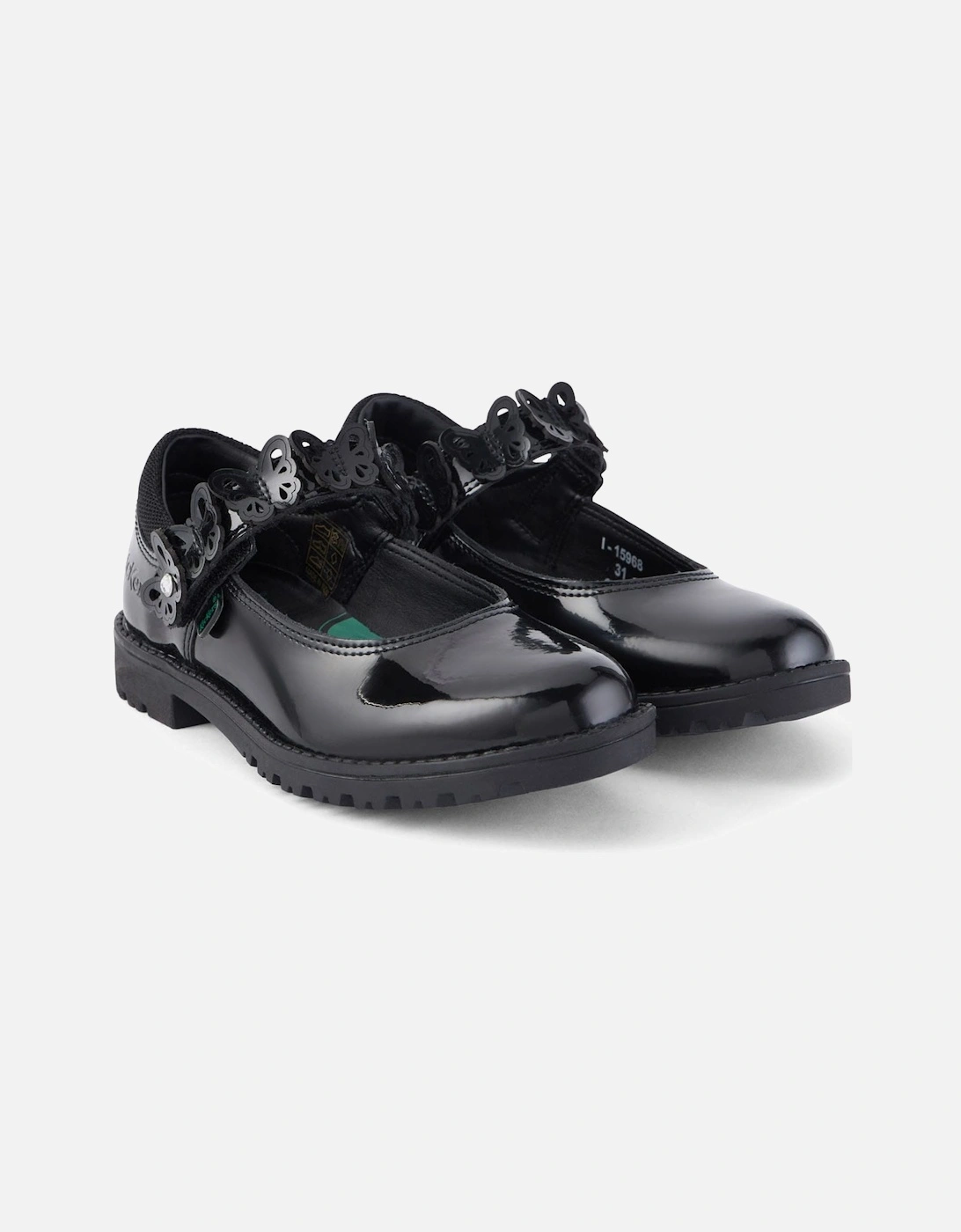 Kids Lachly Butterfly Patent Shoes, 7 of 6