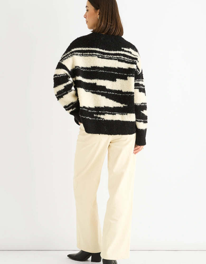 Mono Abstract Oversized Recycle Knit Jumper