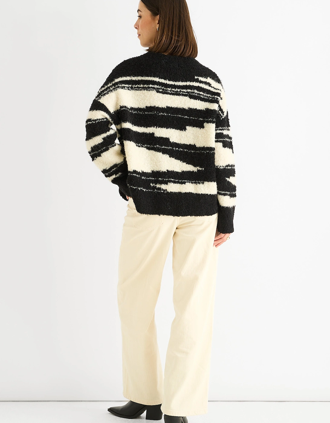 Mono Abstract Oversized Recycle Knit Jumper