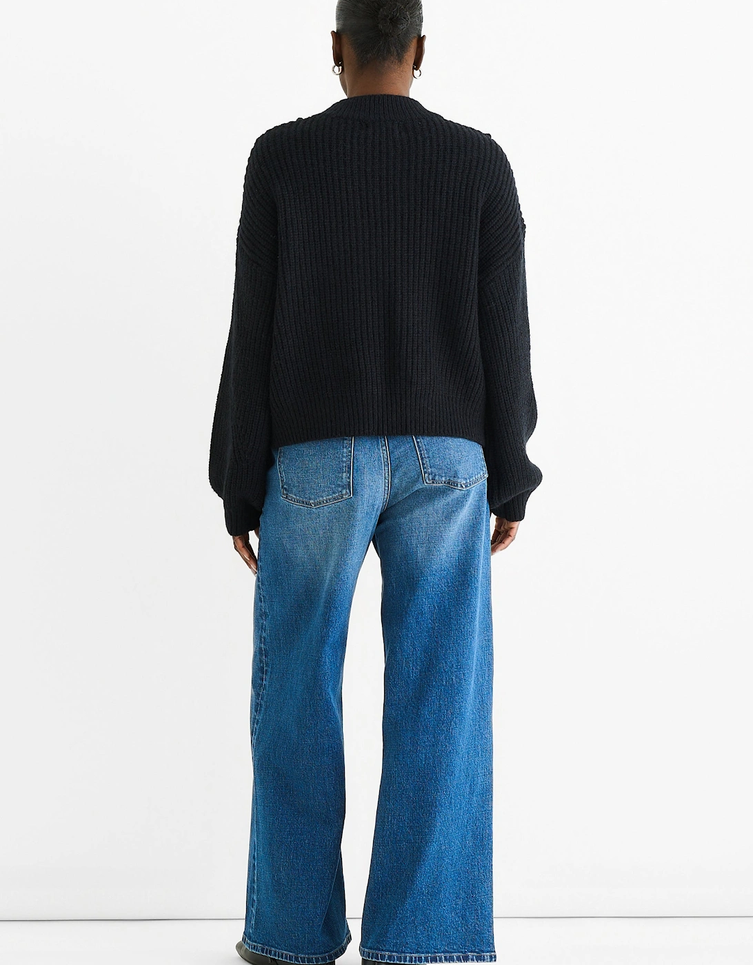Black Chunky Knit Oversized Knit Jumper