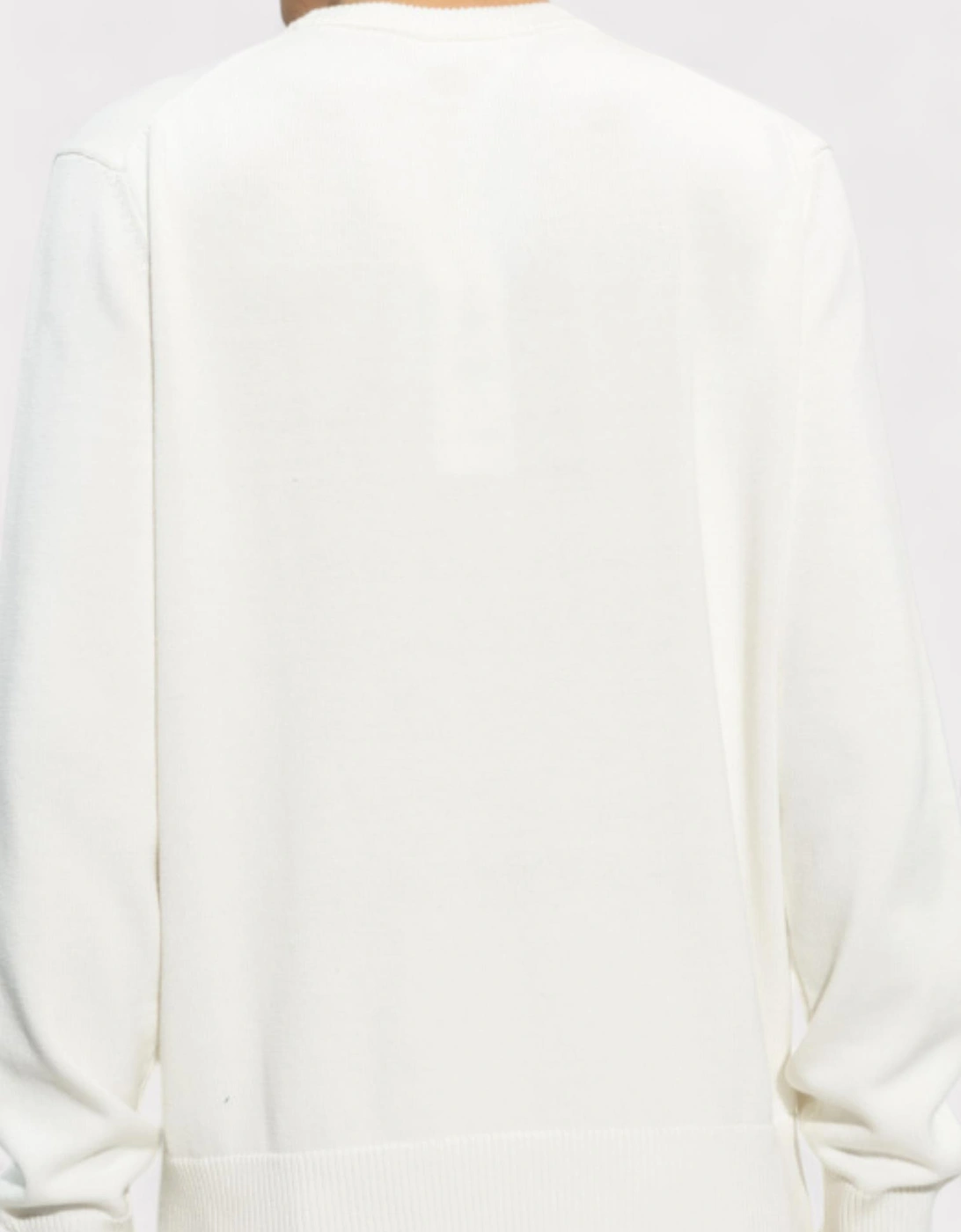 Round Neck Sweater White Green