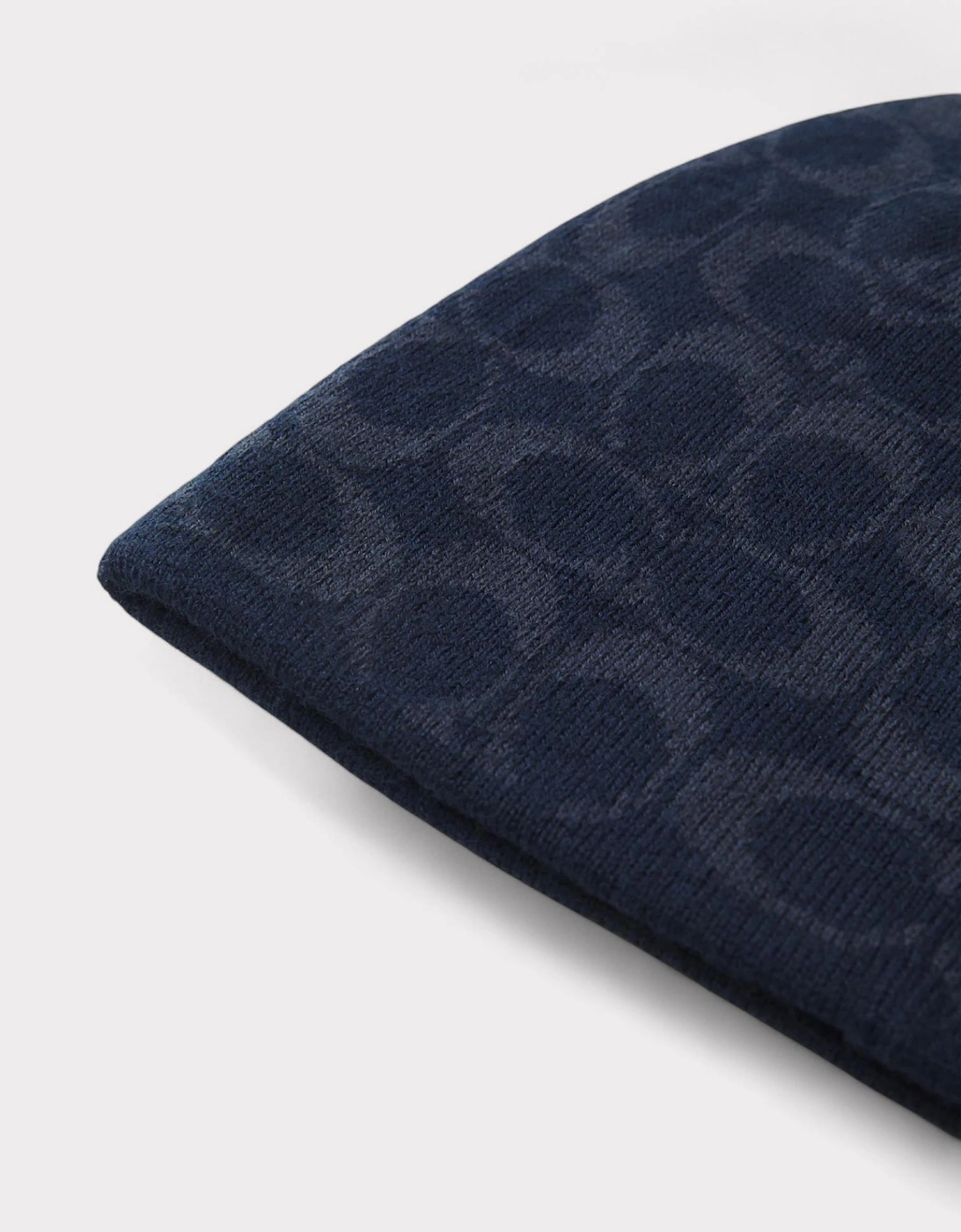 Reversible Signature Beanie Navy