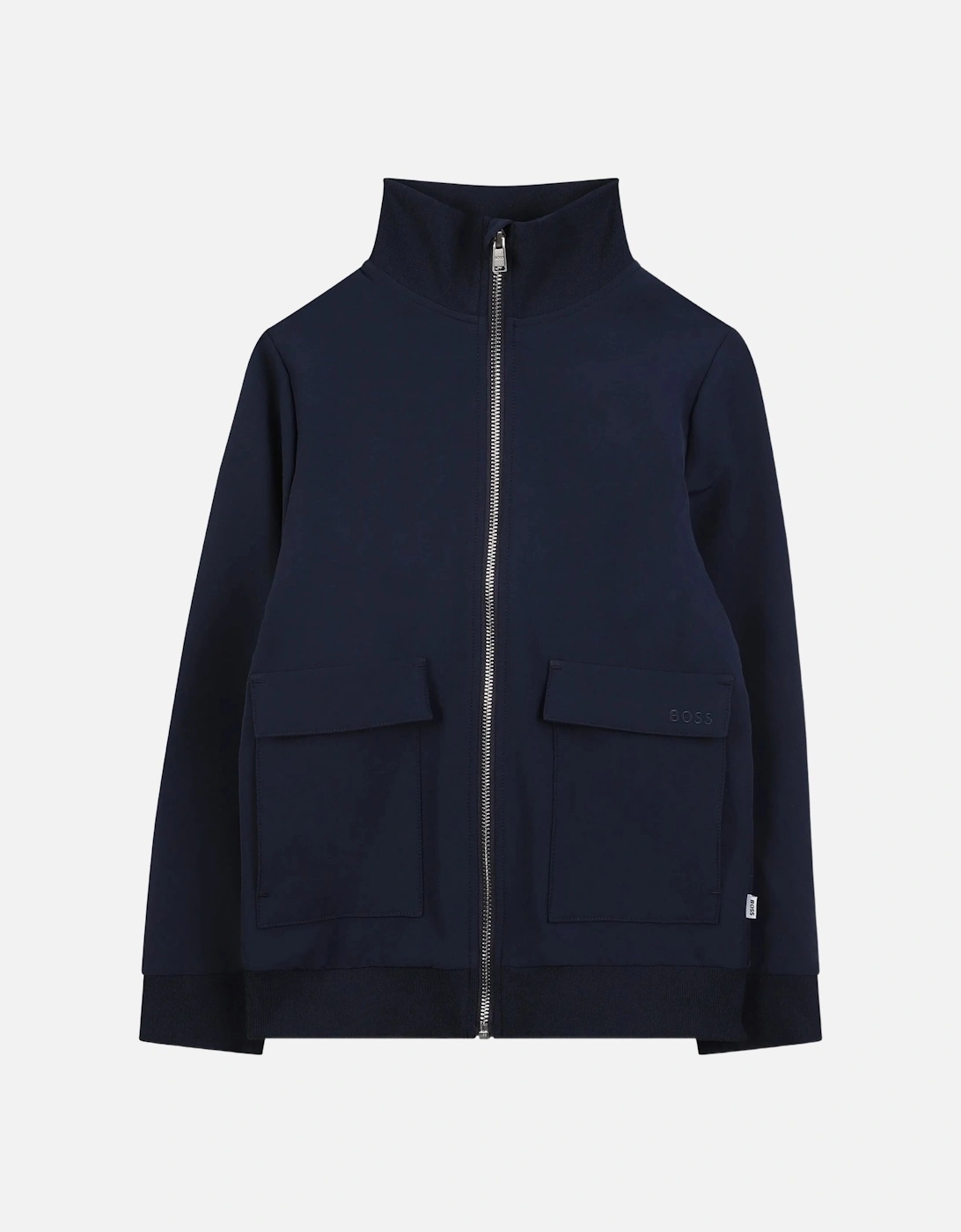 Kids Zip Up Cardigan Navy, 4 of 3