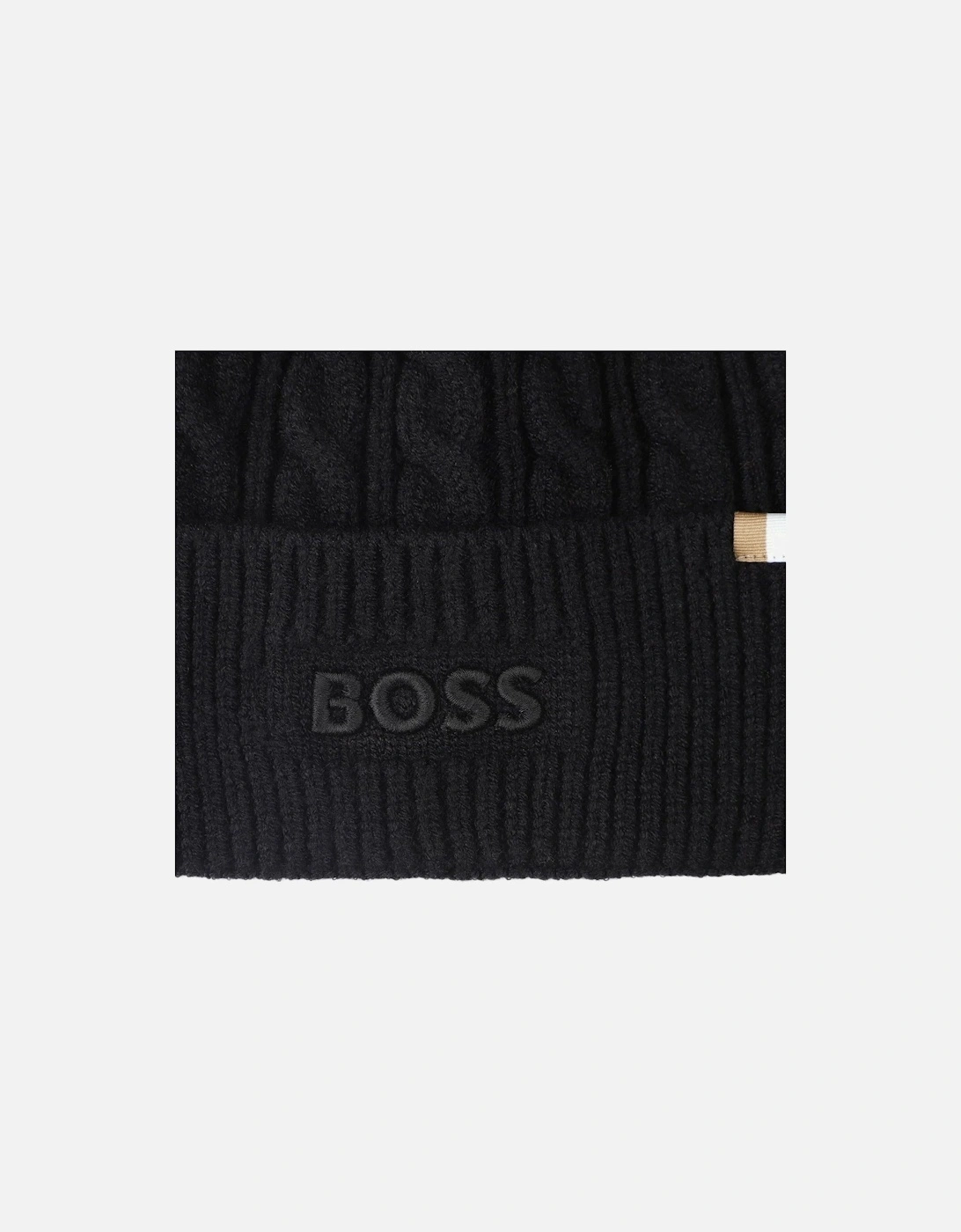 Kids Tab Logo Wool Hat Black