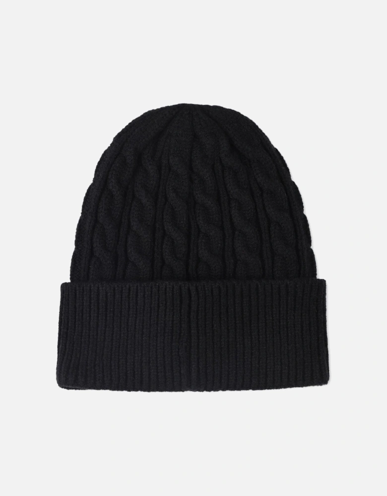 Kids Tab Logo Wool Hat Black