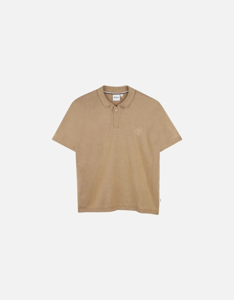Kids Branded Polo Shirt Beige