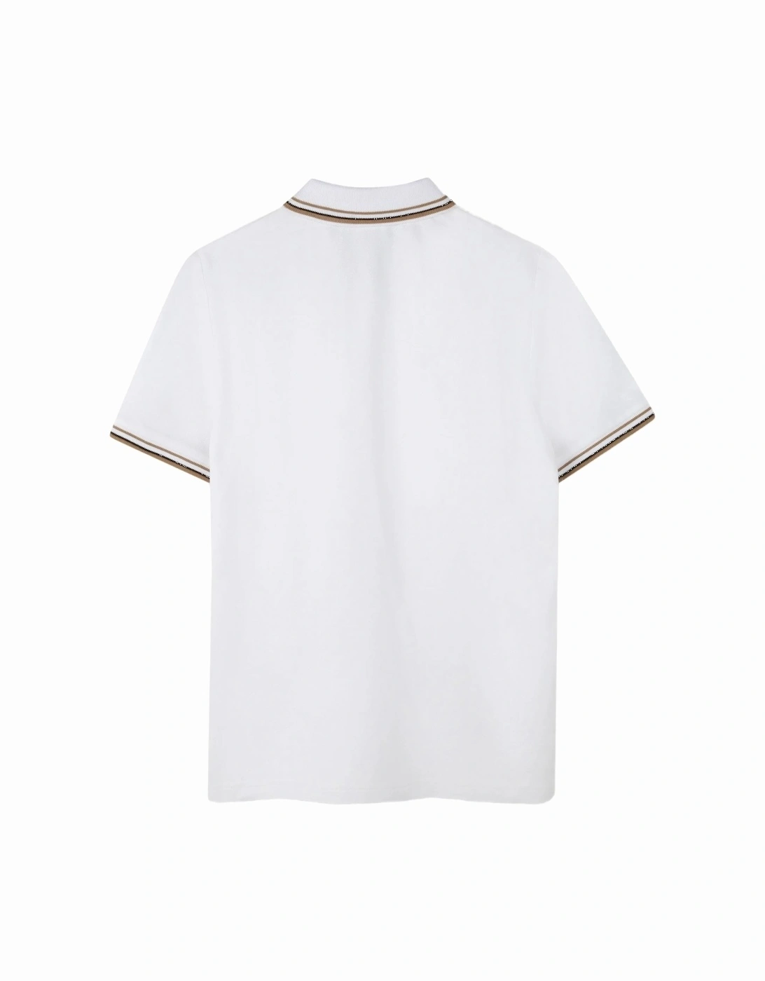 Kids Branded Polo Shirt White