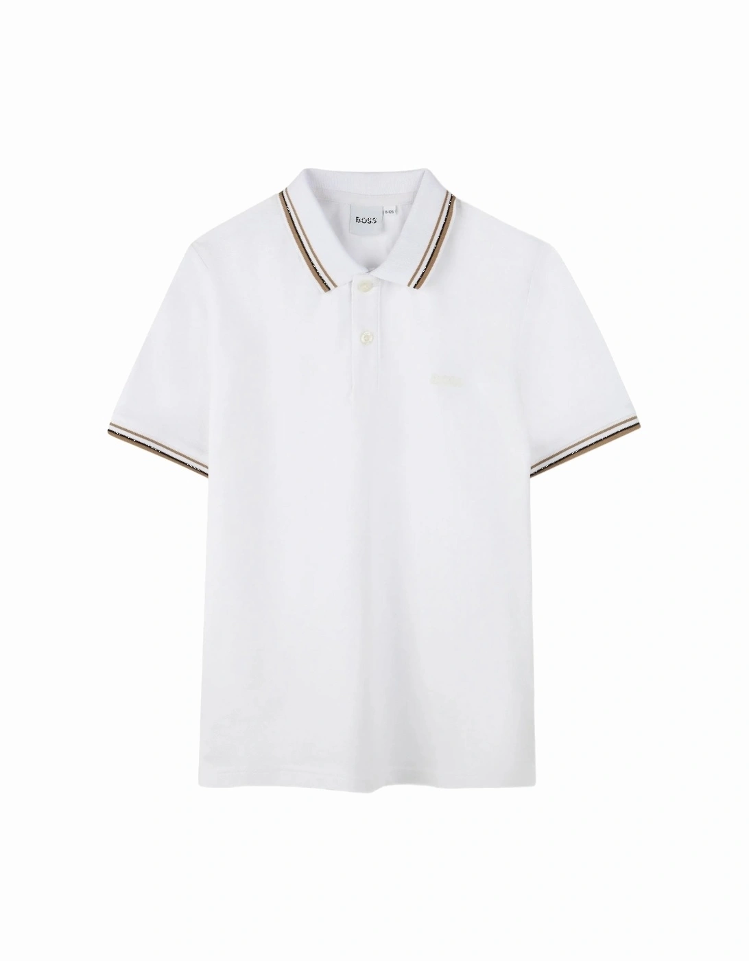 Kids Branded Polo Shirt White, 4 of 3