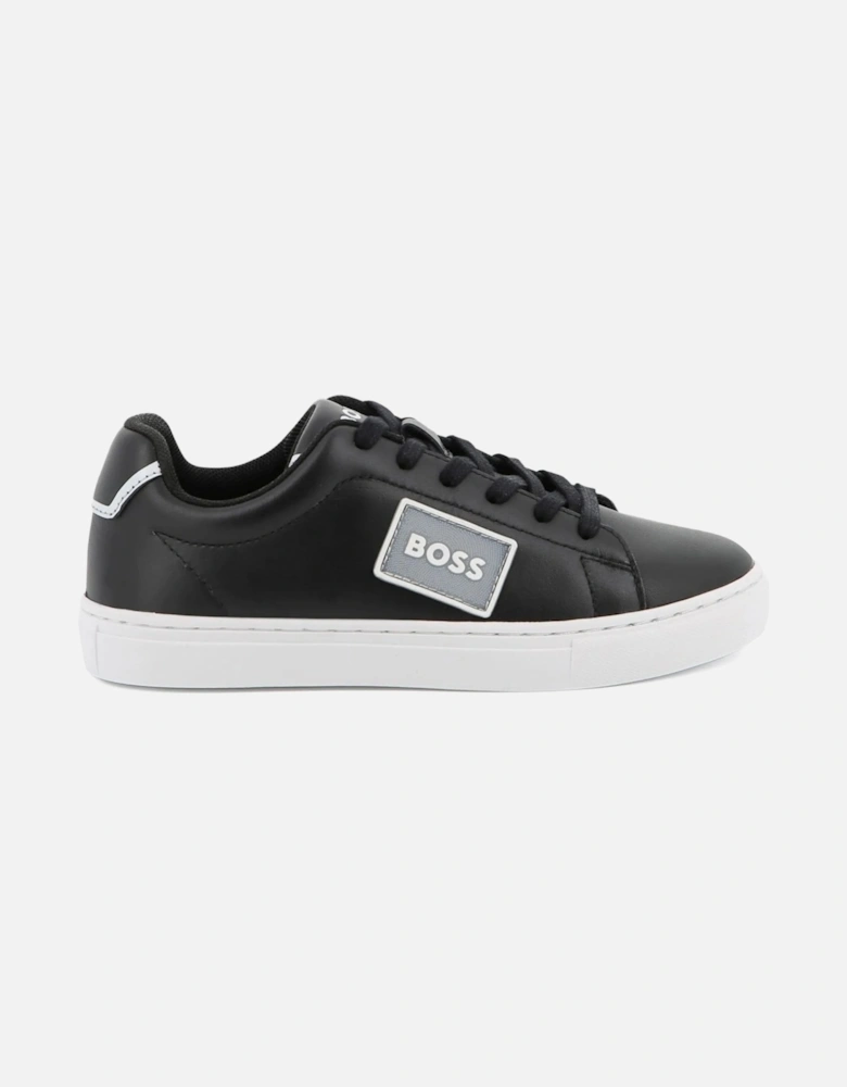 Kids Leather Sneakers Black