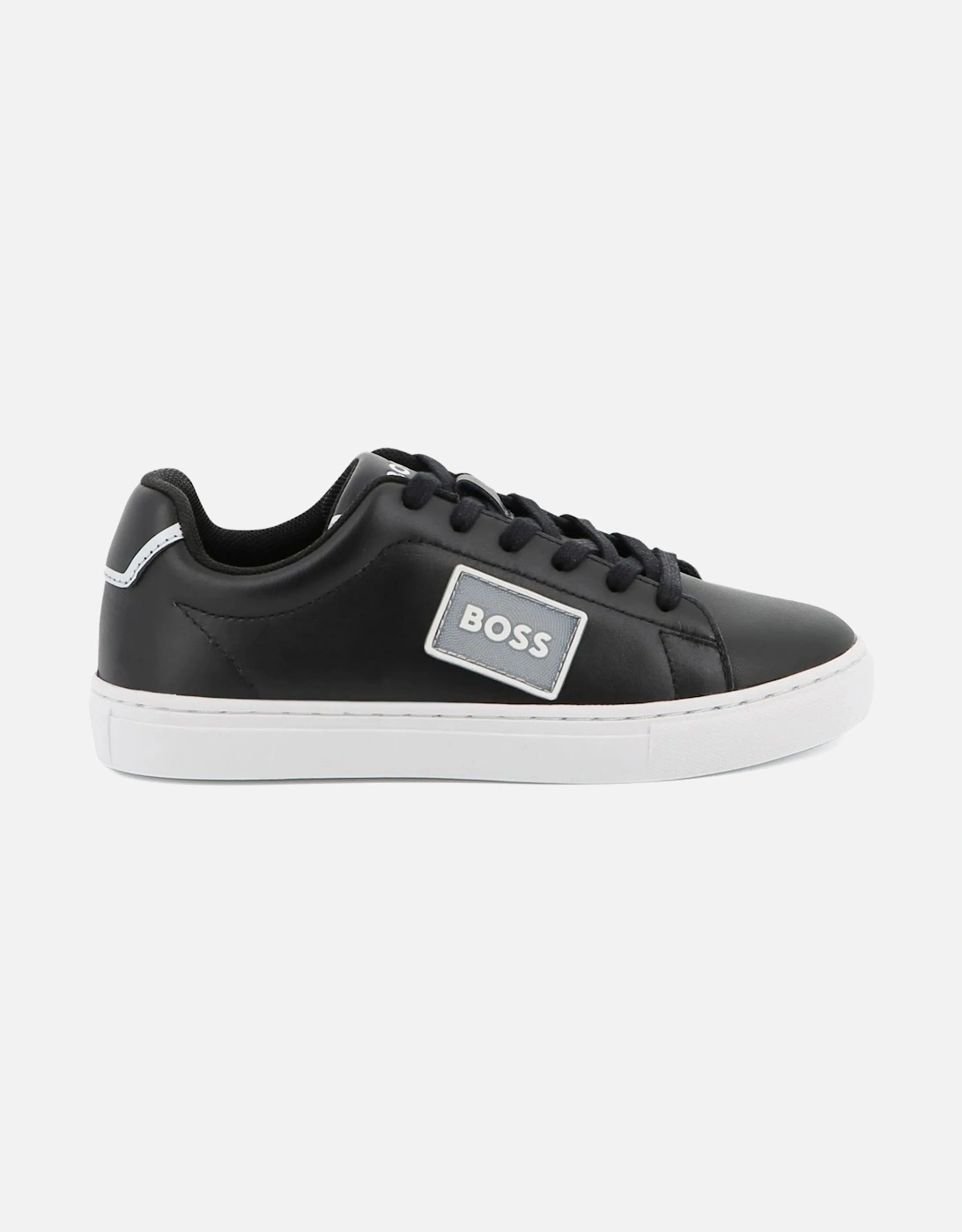 Kids Leather Sneakers Black