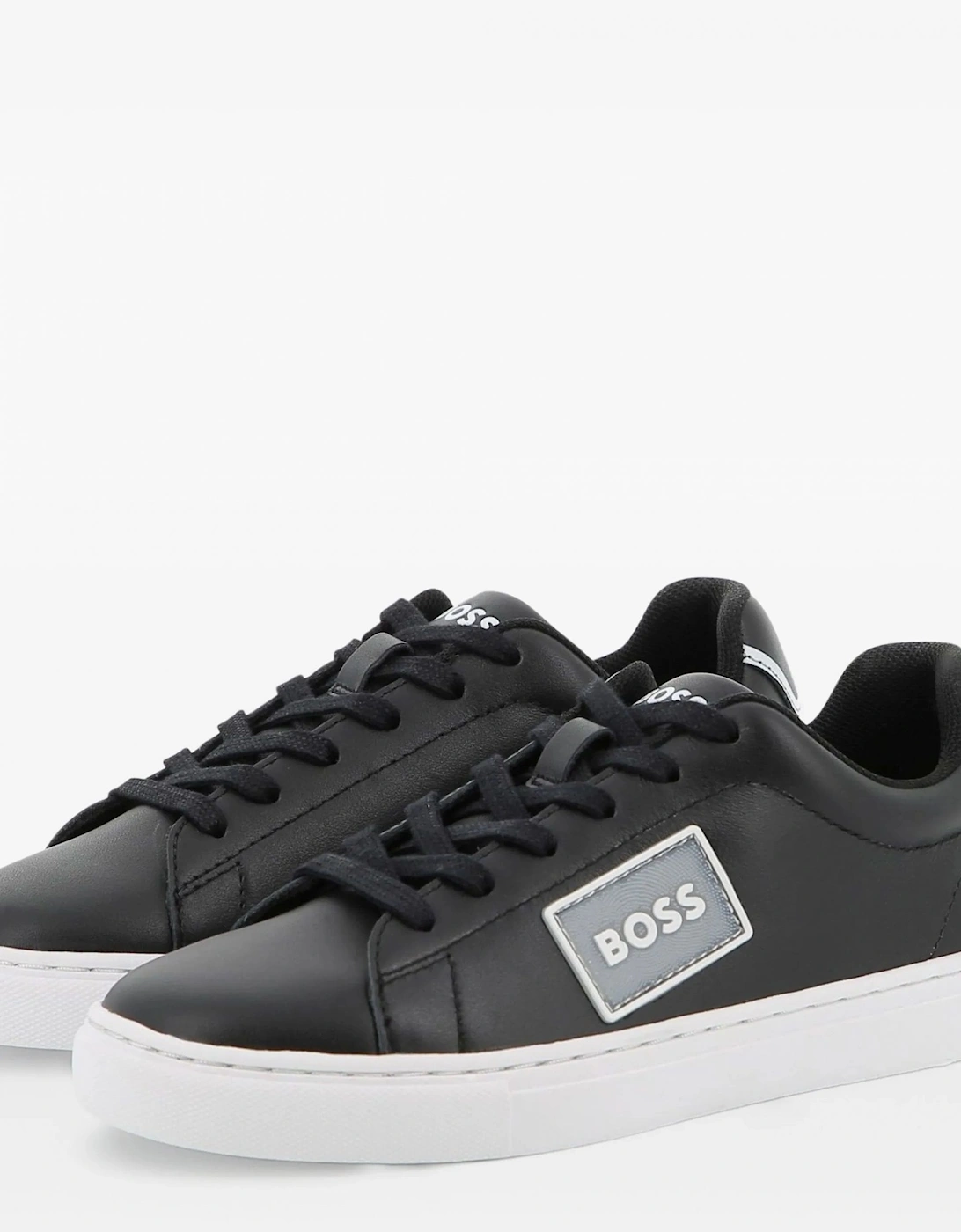 Kids Leather Sneakers Black