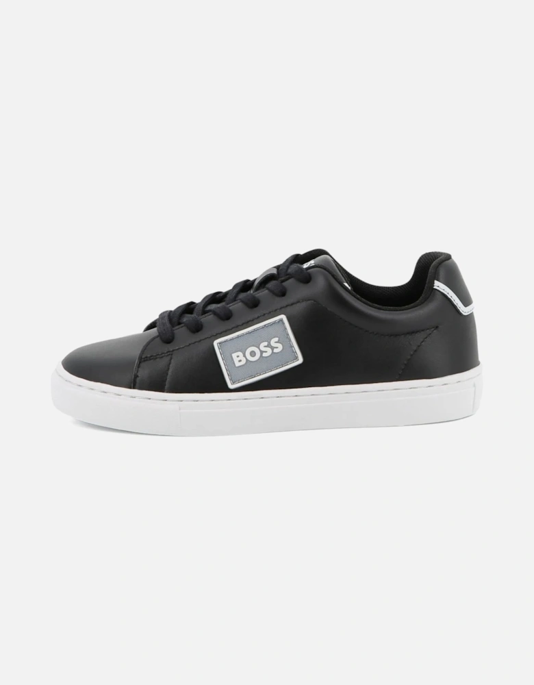 Kids Leather Sneakers Black