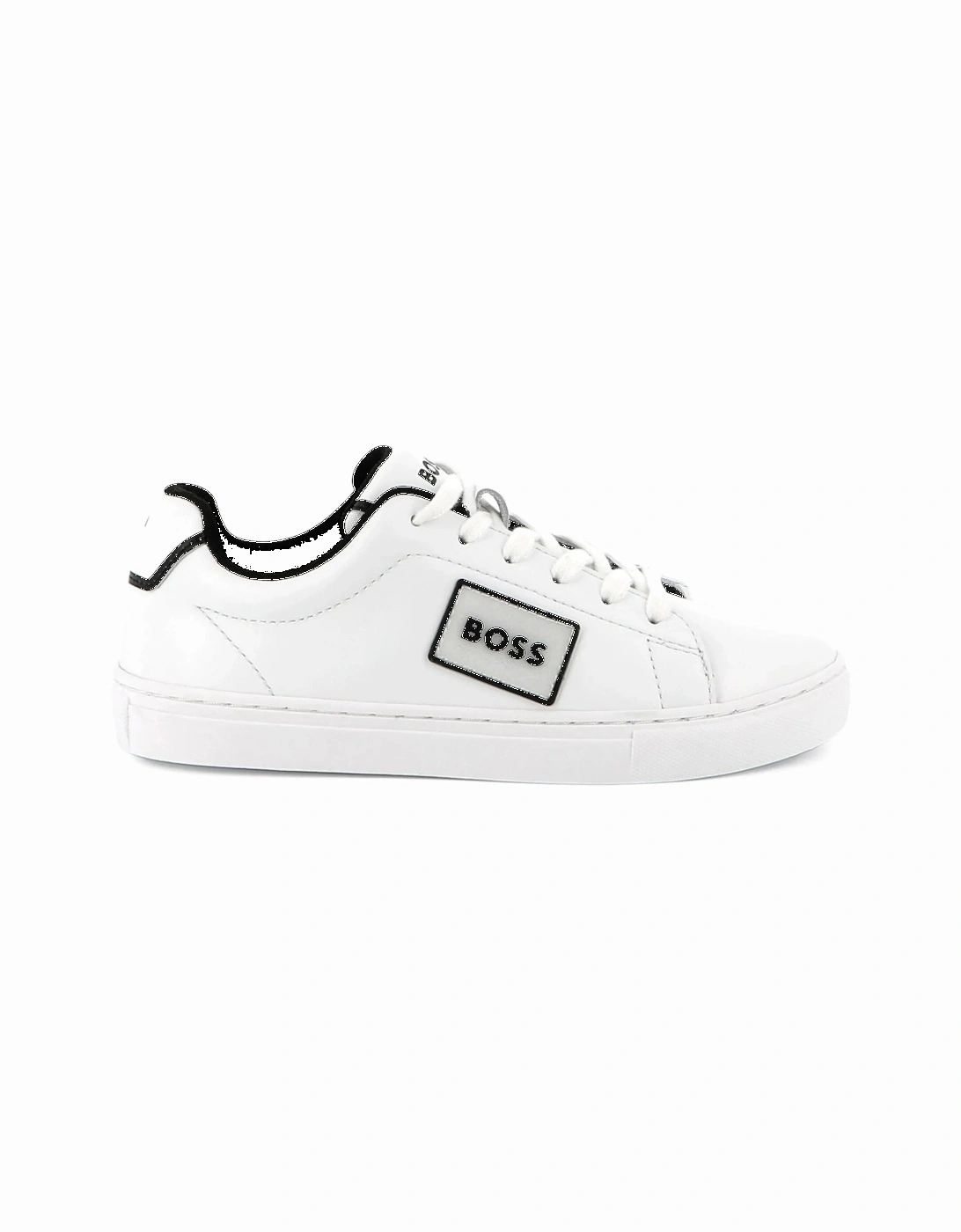 Kids Leather Sneakers White, 7 of 6