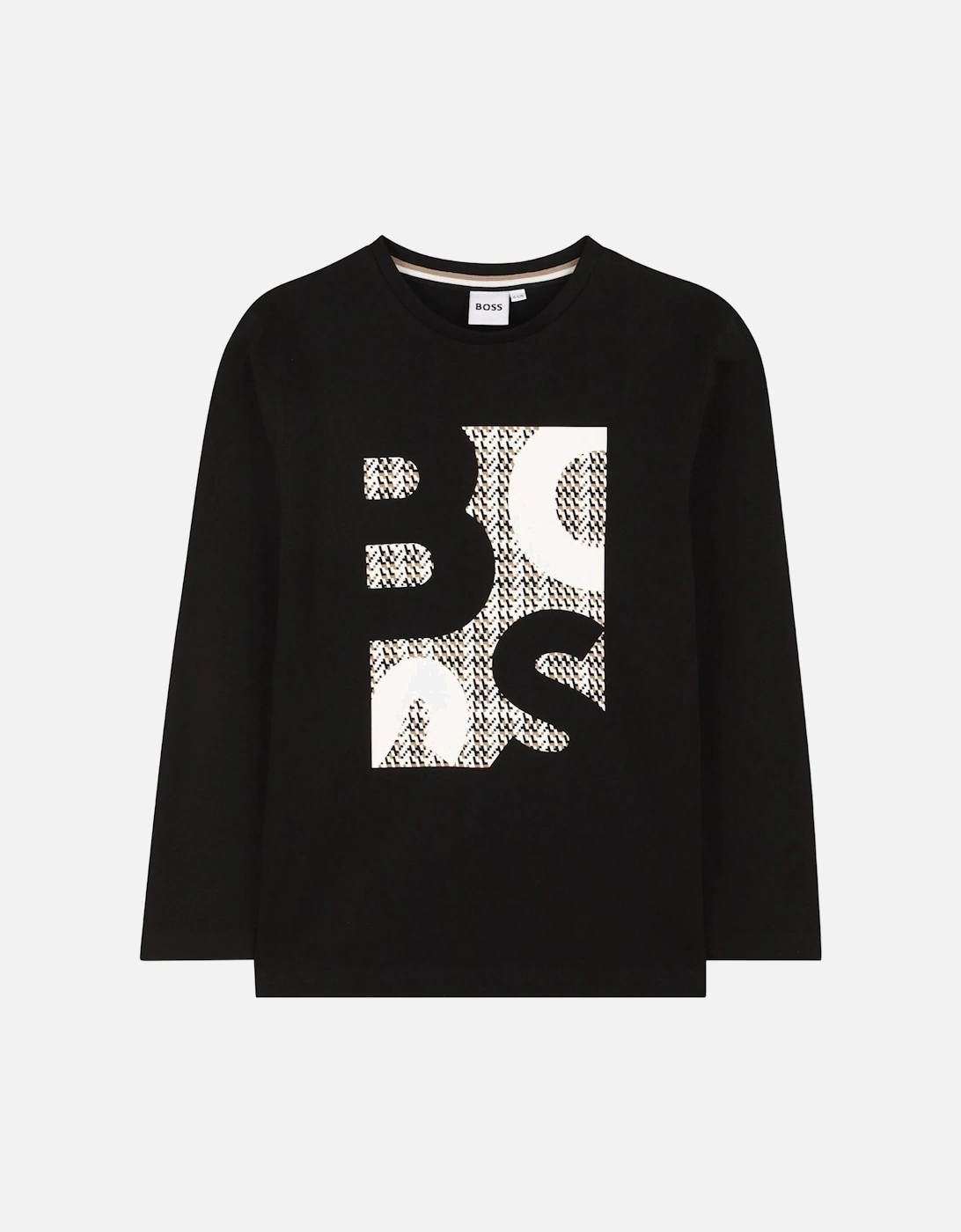 Kids Branded LS T-shirt Black, 3 of 2