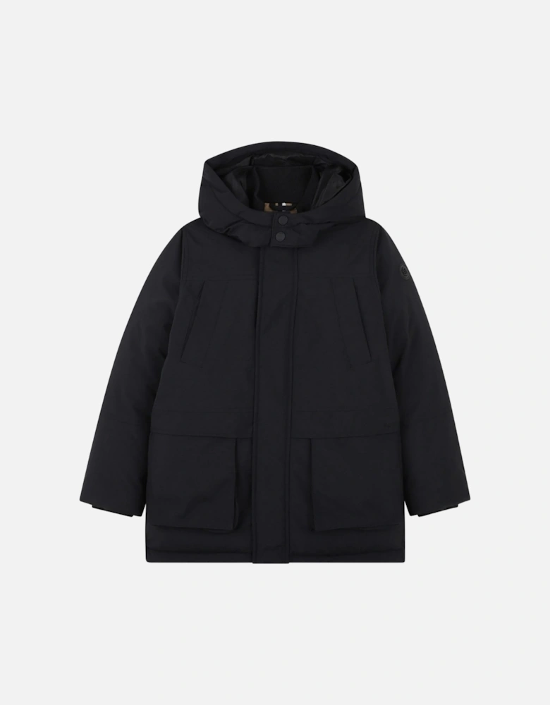 Kids Padded Down Parka Black