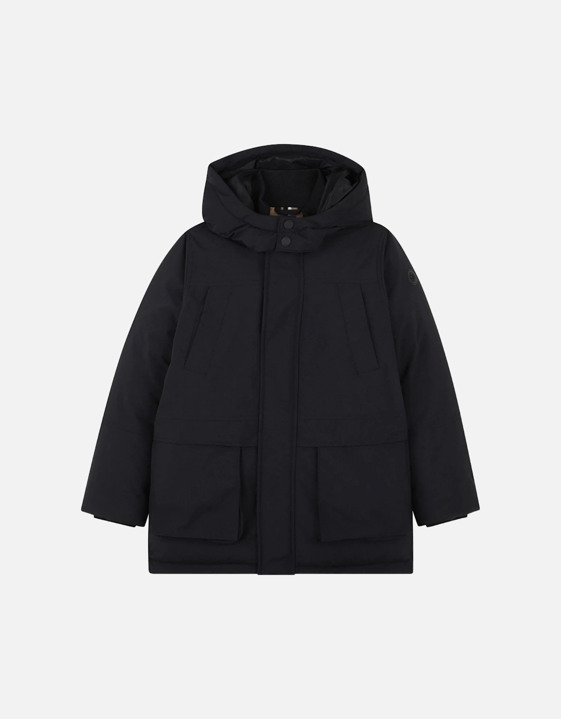 Kids Padded Down Parka Black, 4 of 3
