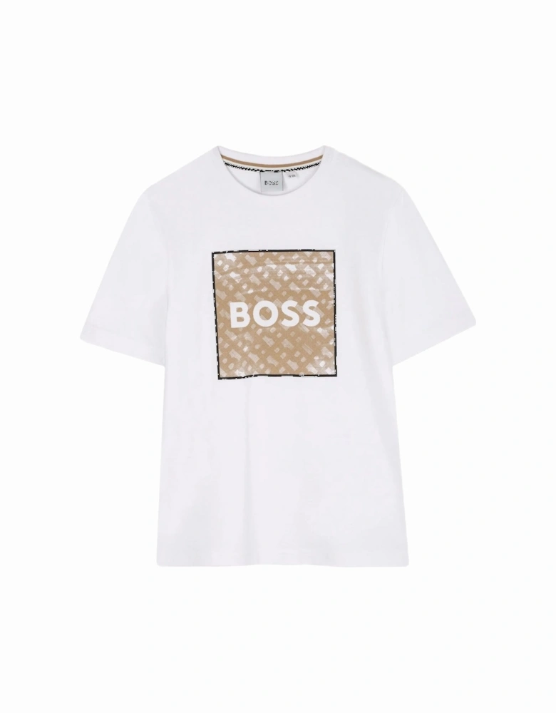 Kids Square Logo T-shirt White