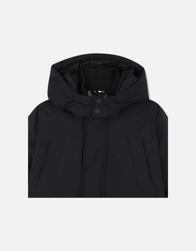 Kids Padded Down Parka Black
