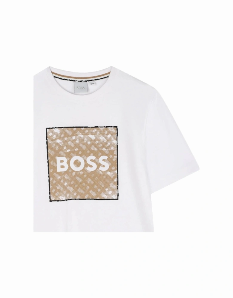 Kids Square Logo T-shirt White