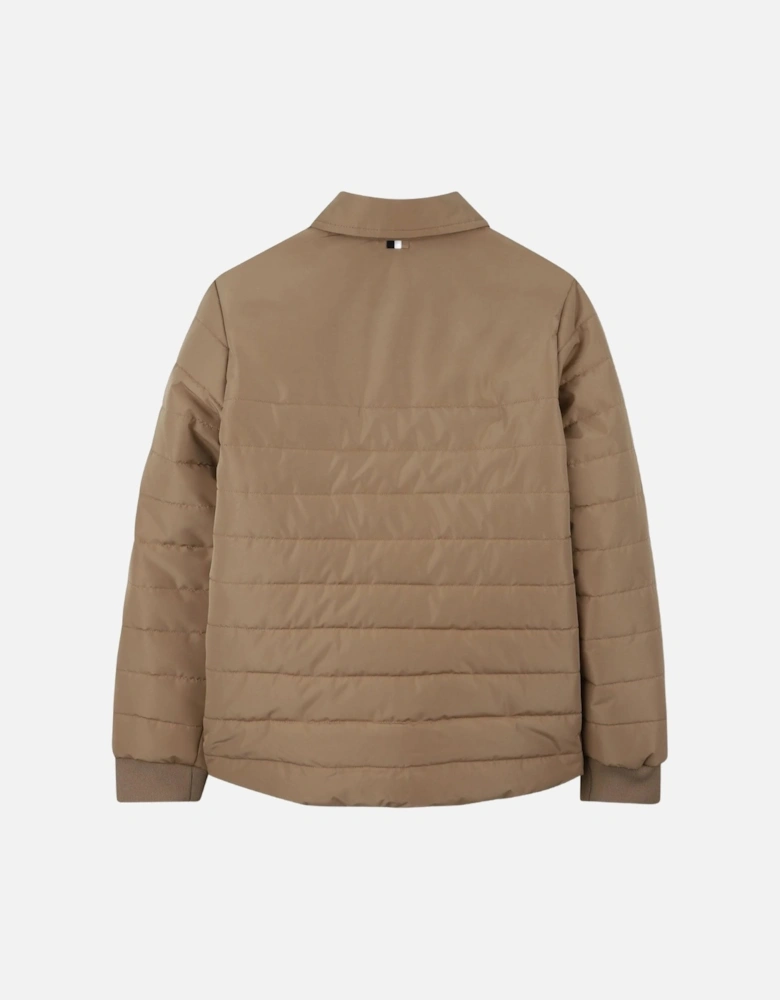 Kids Padded Down Jacket Beige