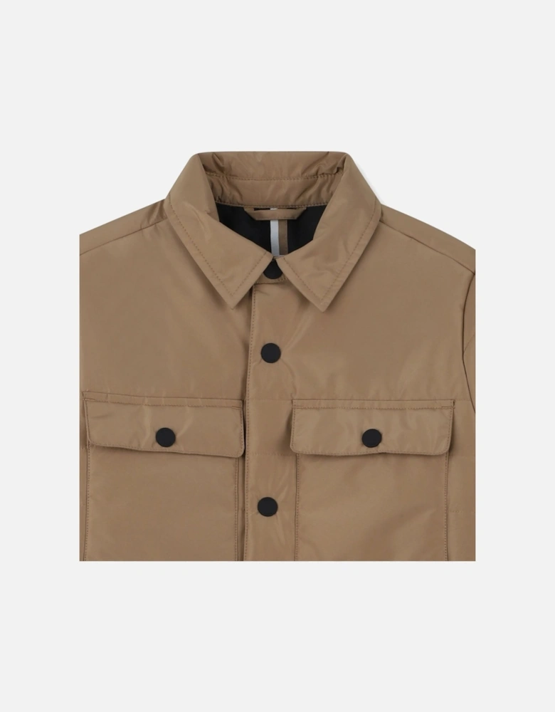 Kids Padded Down Jacket Beige