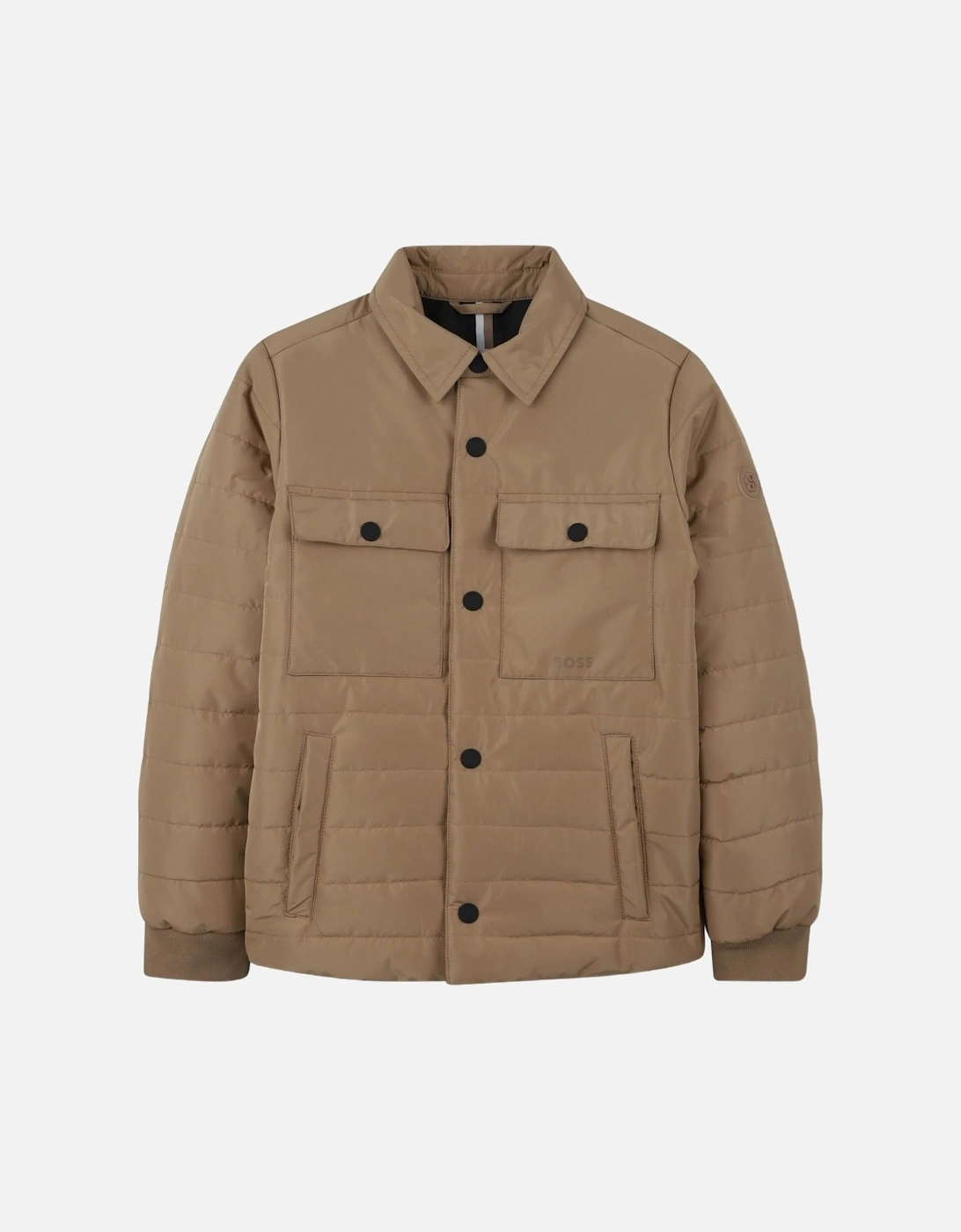 Kids Padded Down Jacket Beige, 4 of 3