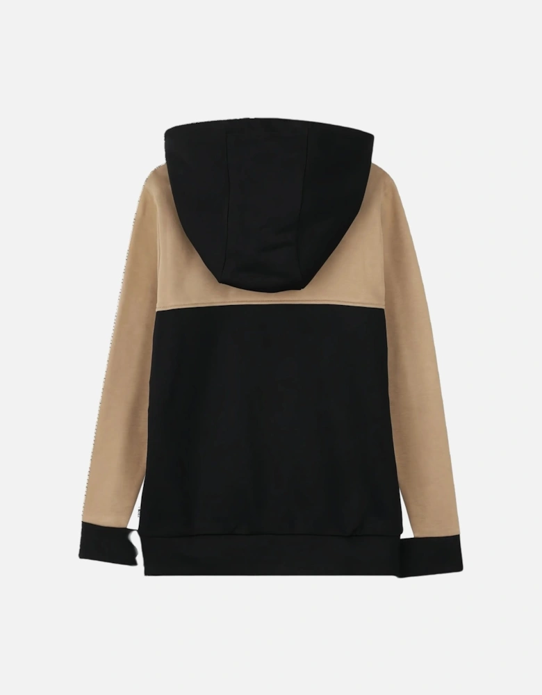 Kids Zip Hooded Top Black