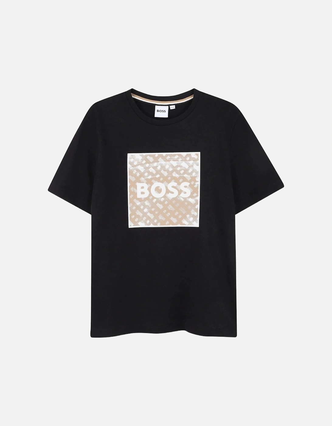 Kids Square Logo T-shirt Black, 4 of 3