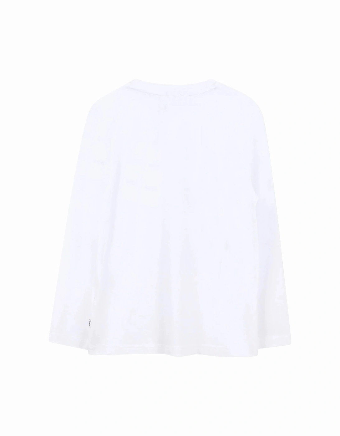 Kids Branded LS T-shirt White