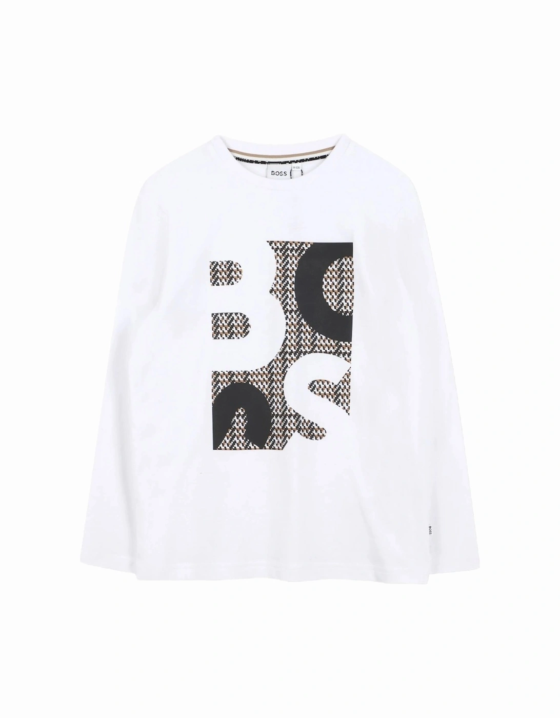 Kids Branded LS T-shirt White, 3 of 2