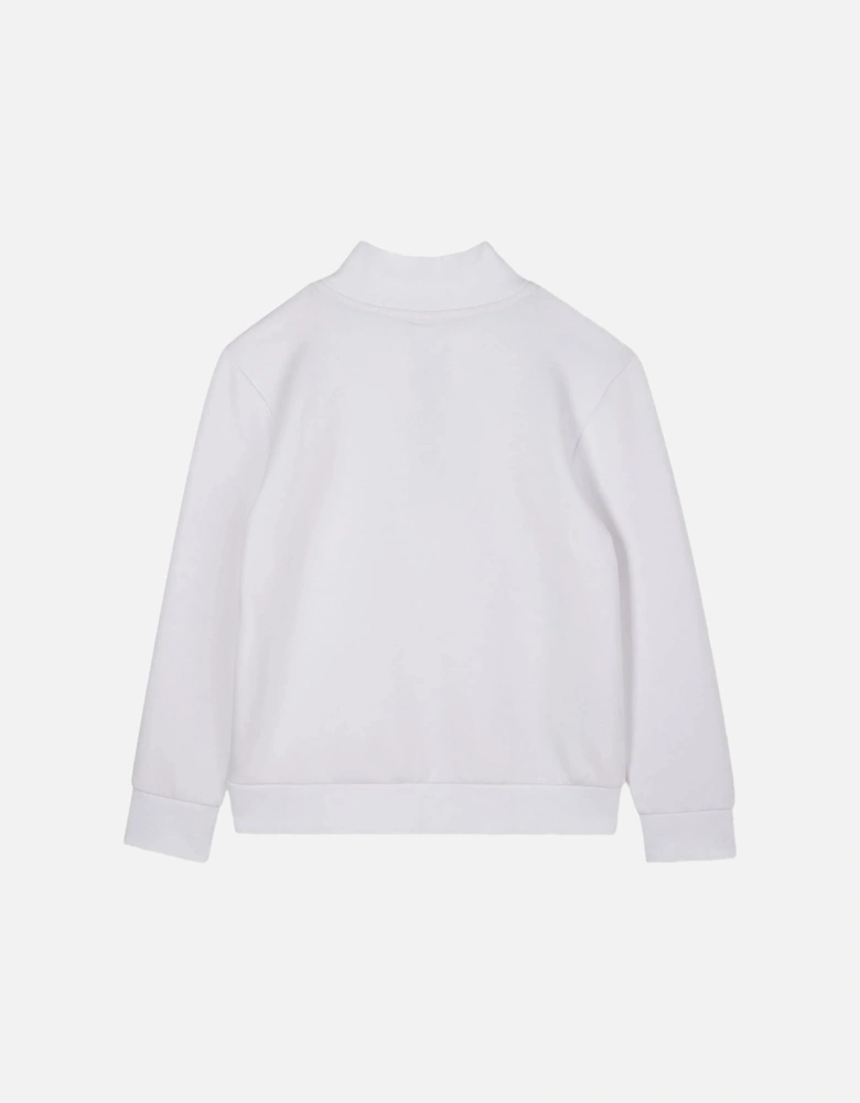 Kids 1/4 Zip Sweatshirt White