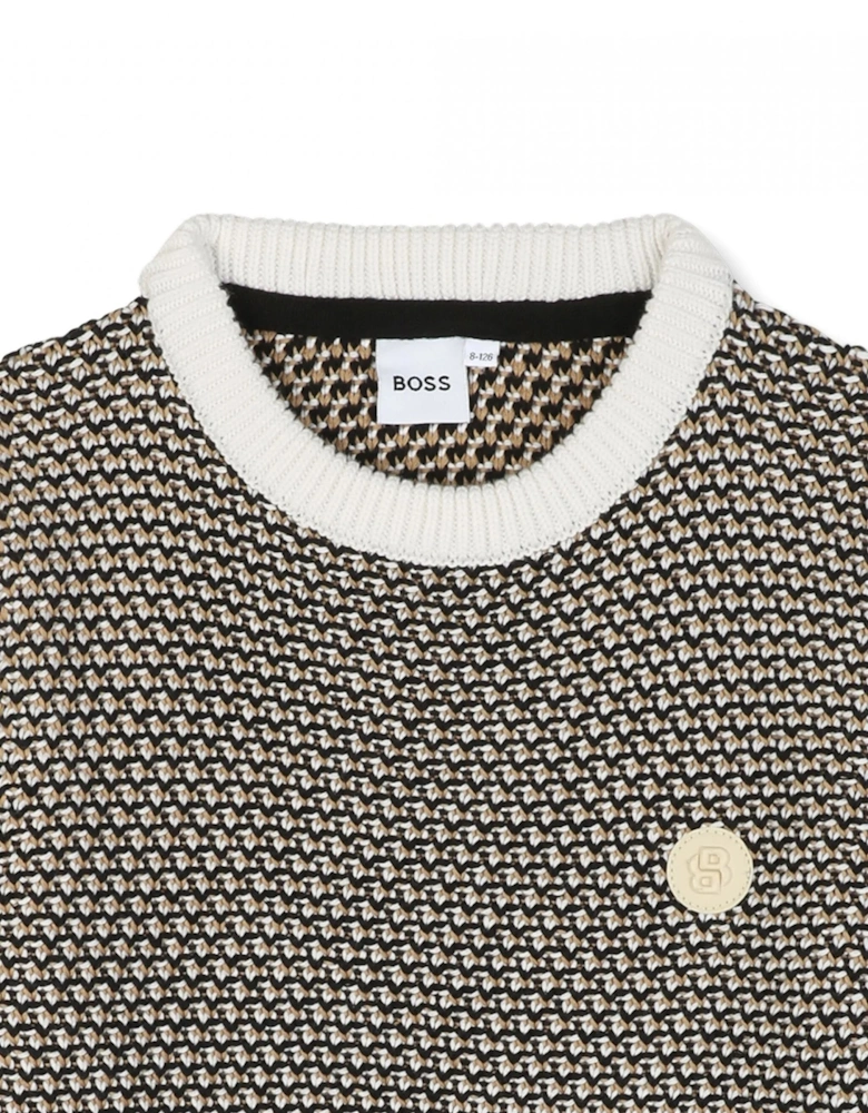 Kids Branded Sweater Brown