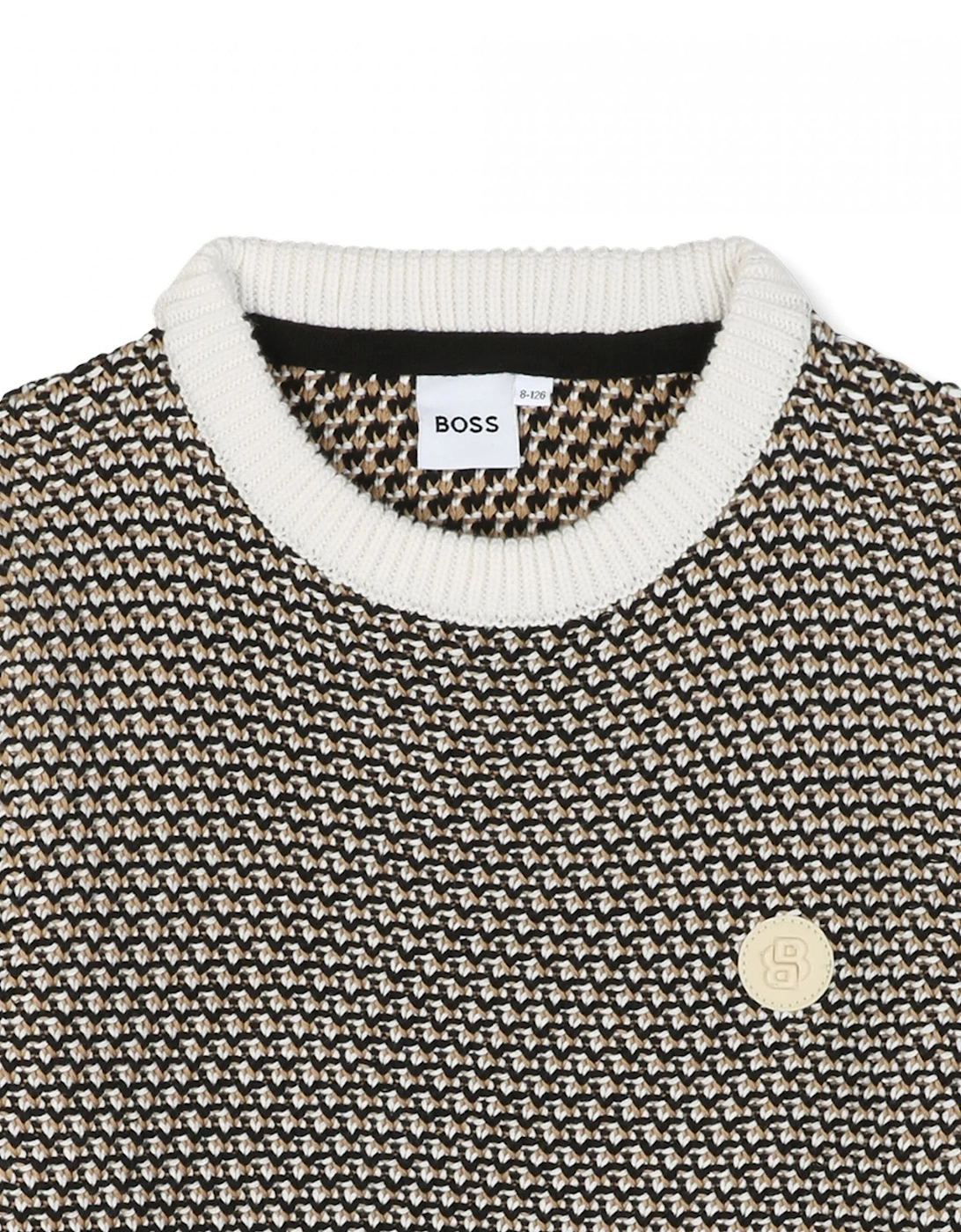 Kids Branded Sweater Brown