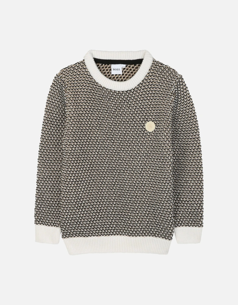 Kids Branded Sweater Brown