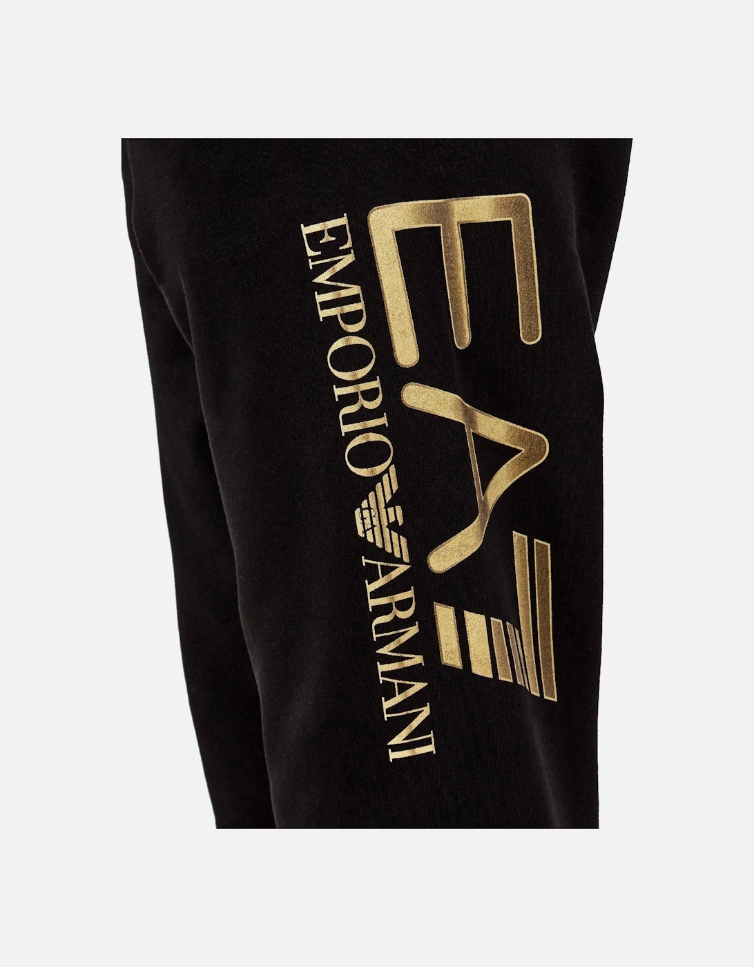 Emporio Armani Logo Series Cotton Jogger Pants Black/Gold